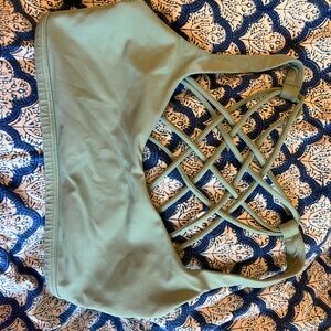 Lululemon Green Strappy Sports Bra